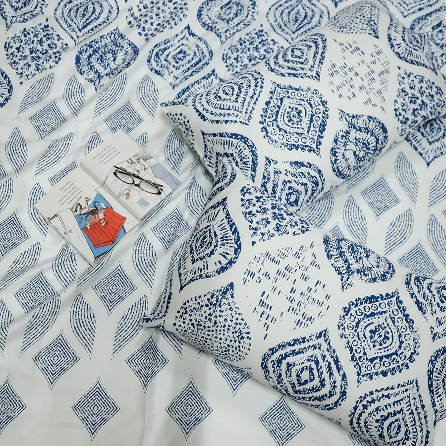 Bedsheet Set | Fishnet Motif | 100% Cotton King Size Bedsheet + 2 Pillow Cases - Image 3