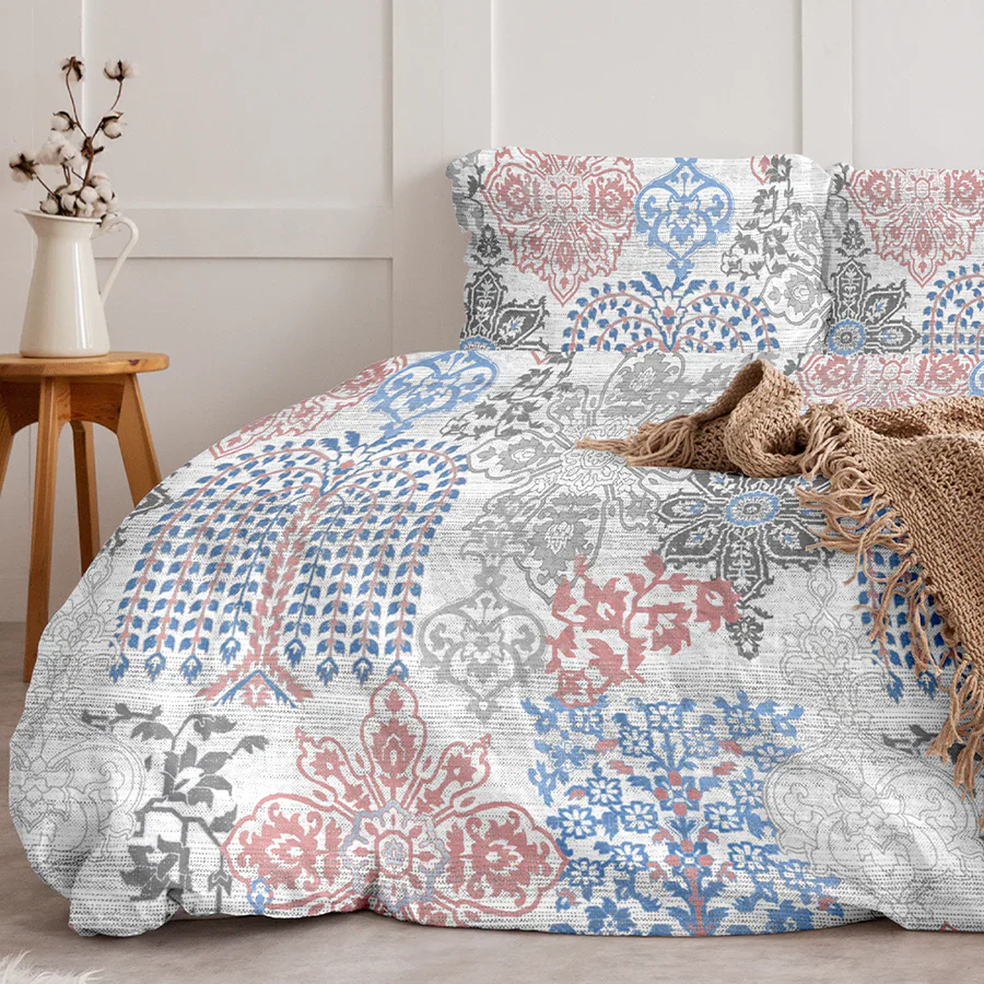 Pillow Cover | Pastel Brocade | 100% Cotton | Pack of 2 Pillow Cases - Image 7