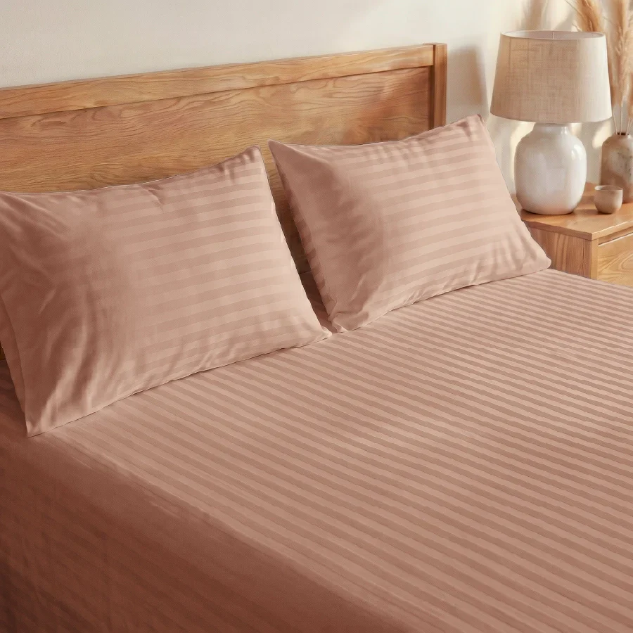 Bedsheet Set | Striped Luxe | 100% Cotton King Size Bedsheet + 2 Pillow Cases | 300TC - Image 51