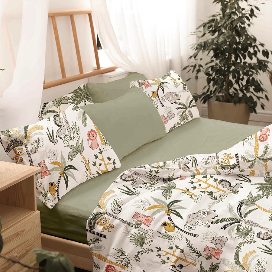 Quilt / AC Comforter | Size: Double | Playful Forest - Image 3