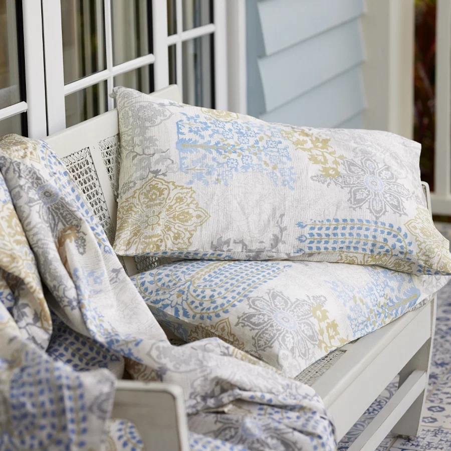 Bedding Bundle | Pastel Brocade | 100% Cotton Fitted Bedsheet Set with Duvet Cover - Image 3