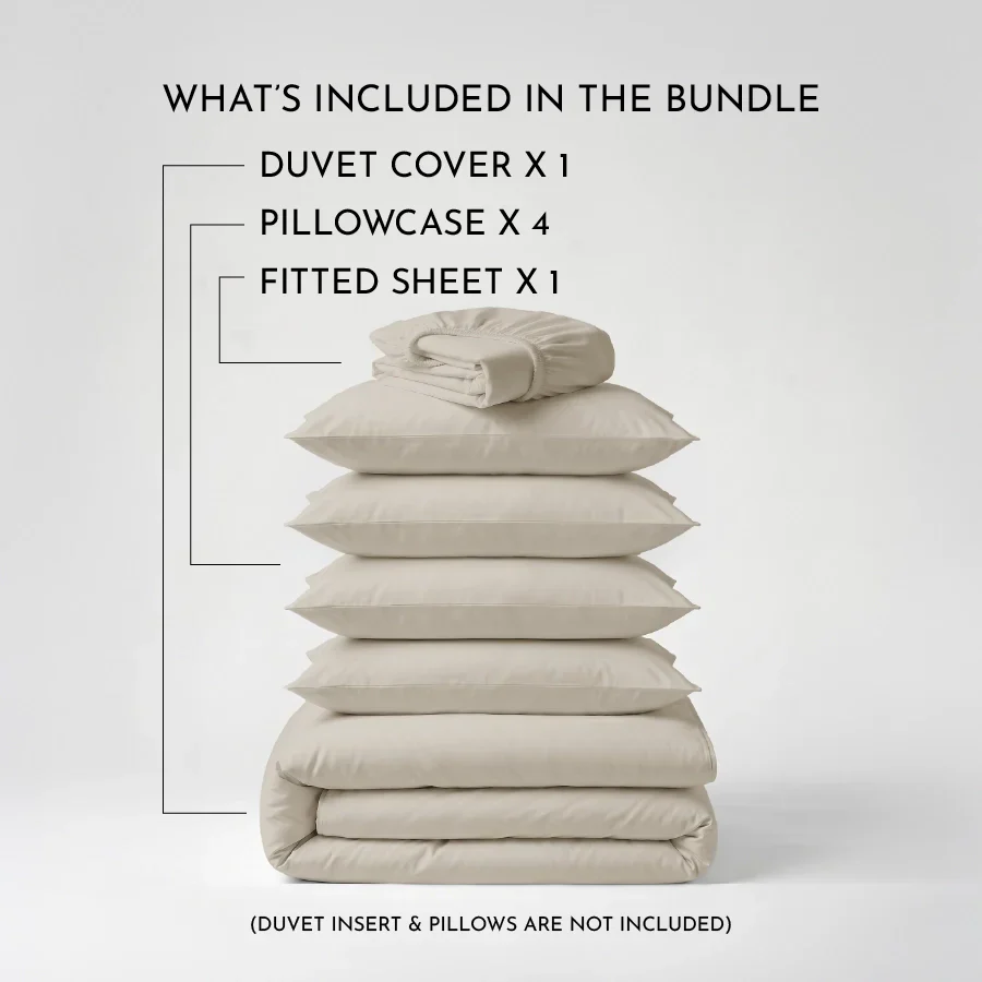Bedding Bundle | 1000TC Fitted Bedsheet Set with Duvet Cover - Image 15