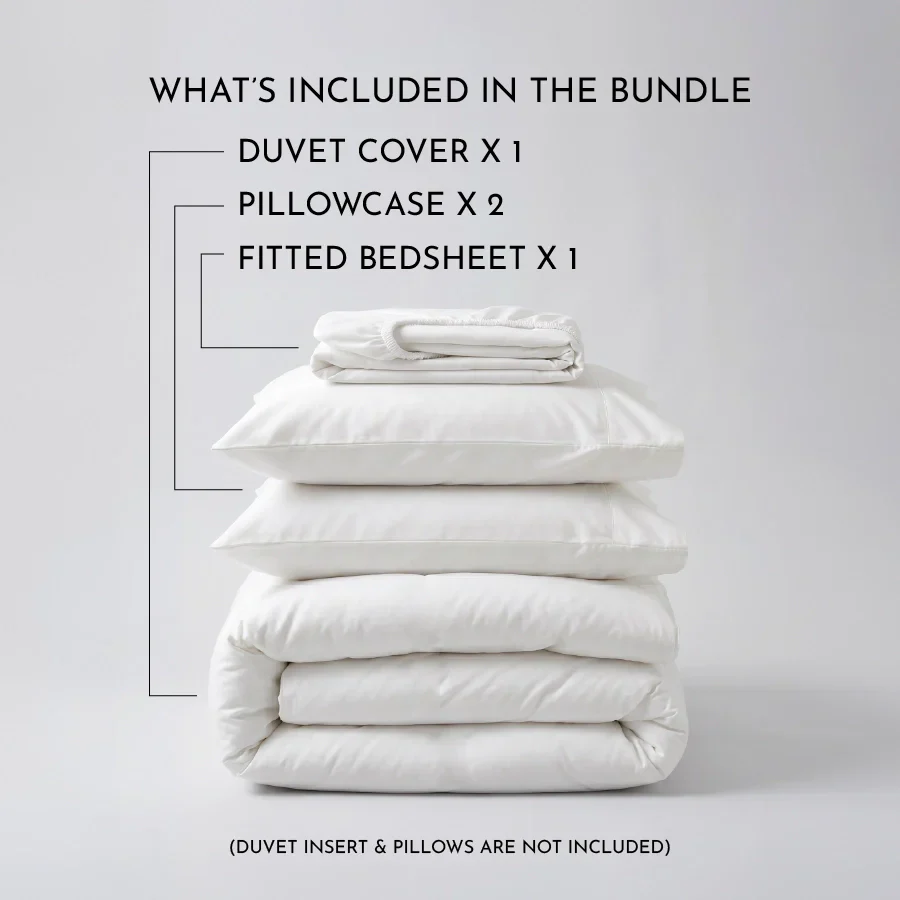Bedding Bundle | 400TC Fitted Bedsheet Set with Duvet Cover - Image 10