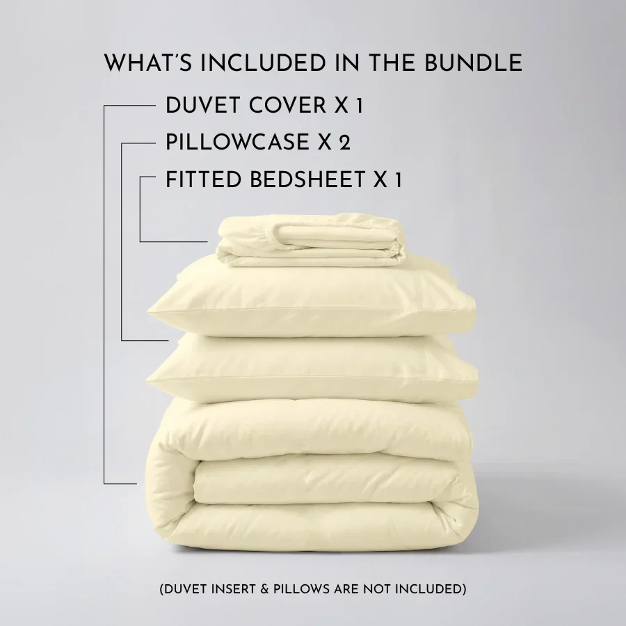 Bedding Bundle | 400TC Fitted Bedsheet Set with Duvet Cover - Image 19
