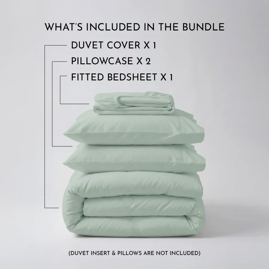 Bedding Bundle | 400TC Fitted Bedsheet Set with Duvet Cover - Image 37