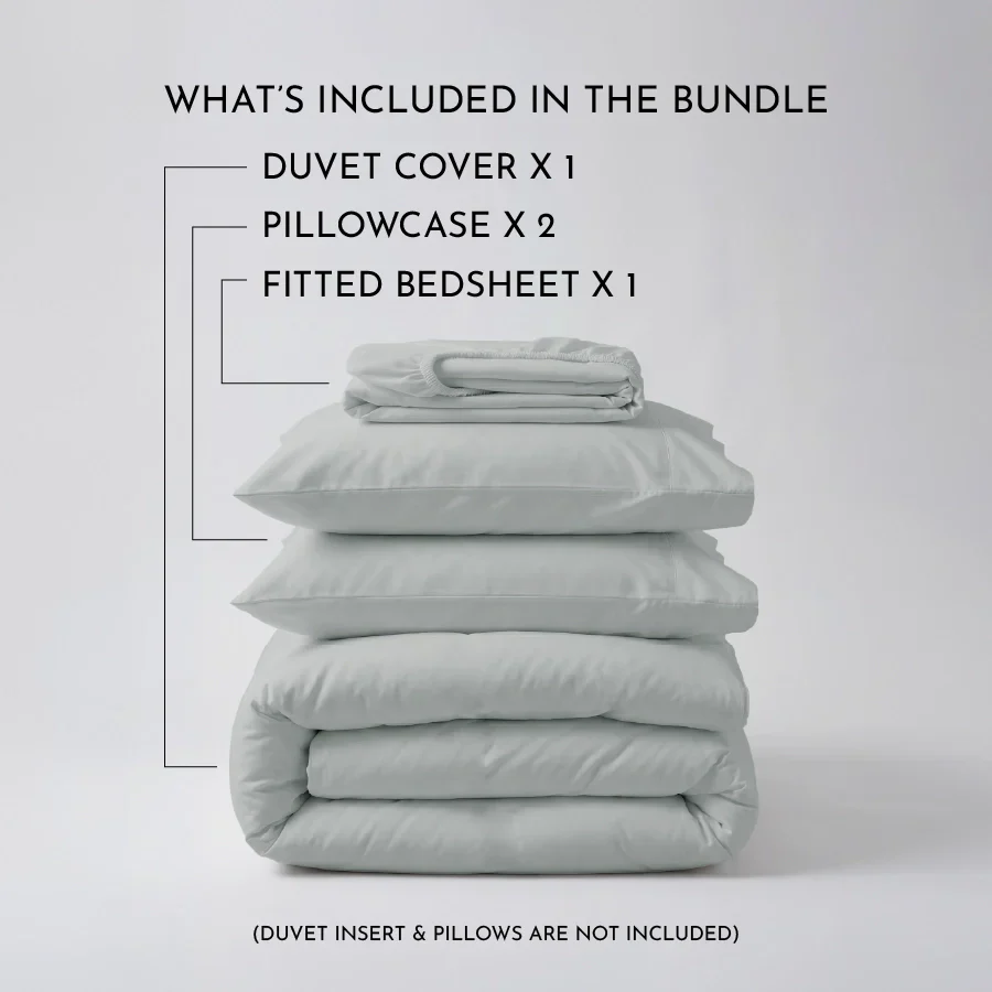 Bedding Bundle | 400TC Fitted Bedsheet Set with Duvet Cover - Image 46