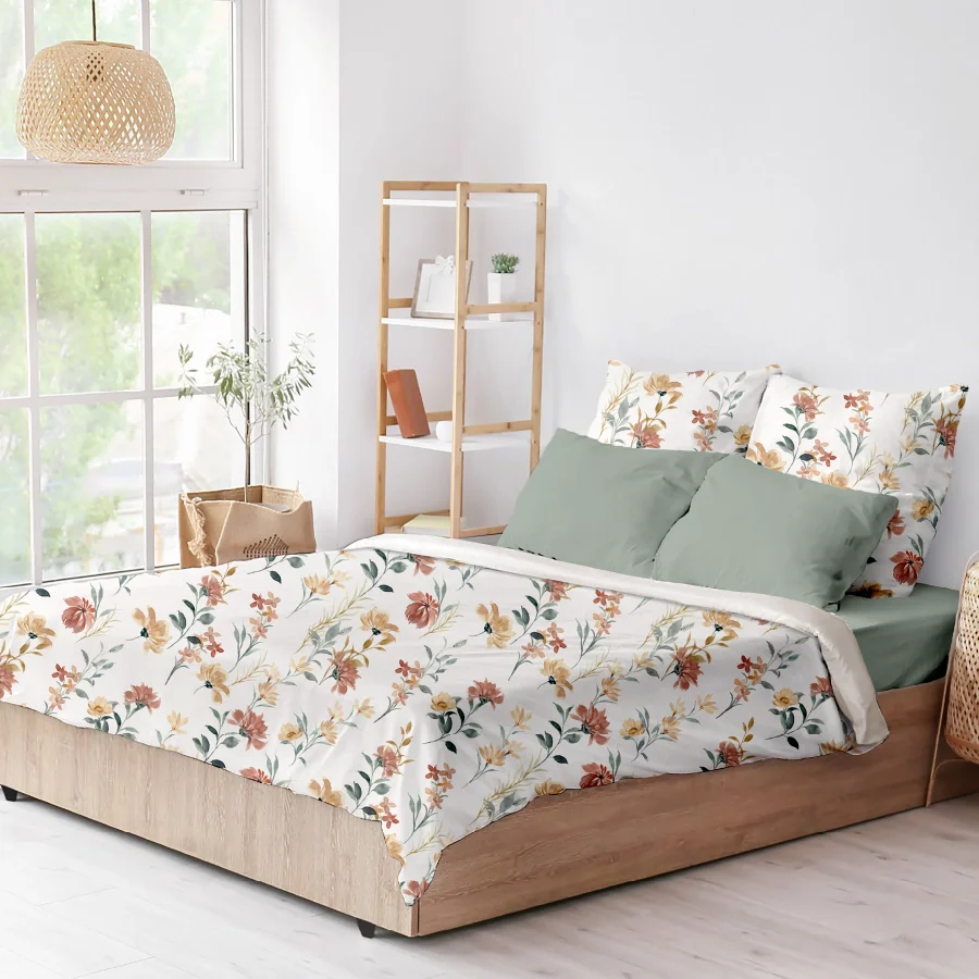Bedding Bundle | Fitted Bedsheet Set with Duvet Cover | Wild Bloom - Image 3