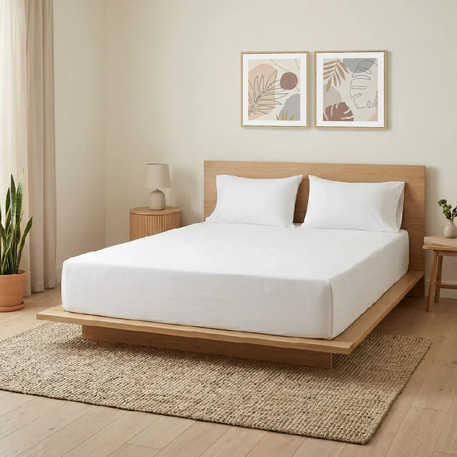 Bedsheet Set | 200TC Percale | 100% Cotton Single Size Bedsheet + 1 Pillow Case - Image 11