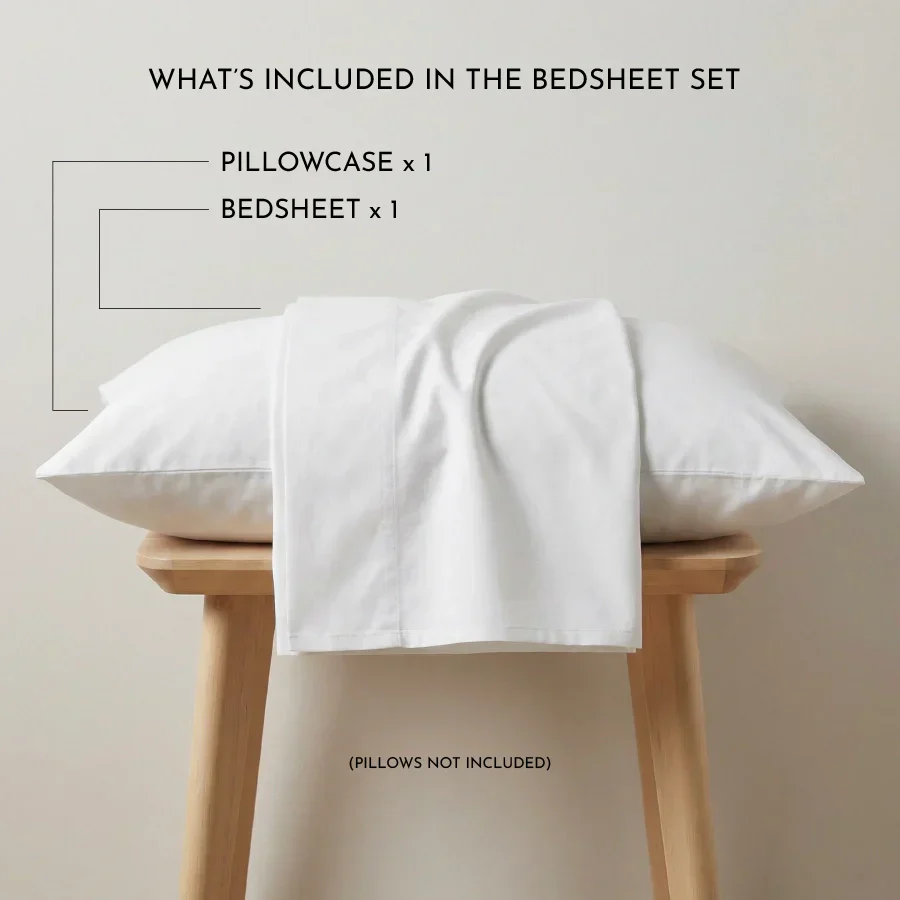 Bedsheet Set | 200TC Percale | 100% Cotton Single Size Bedsheet + 1 Pillow Case - Image 14