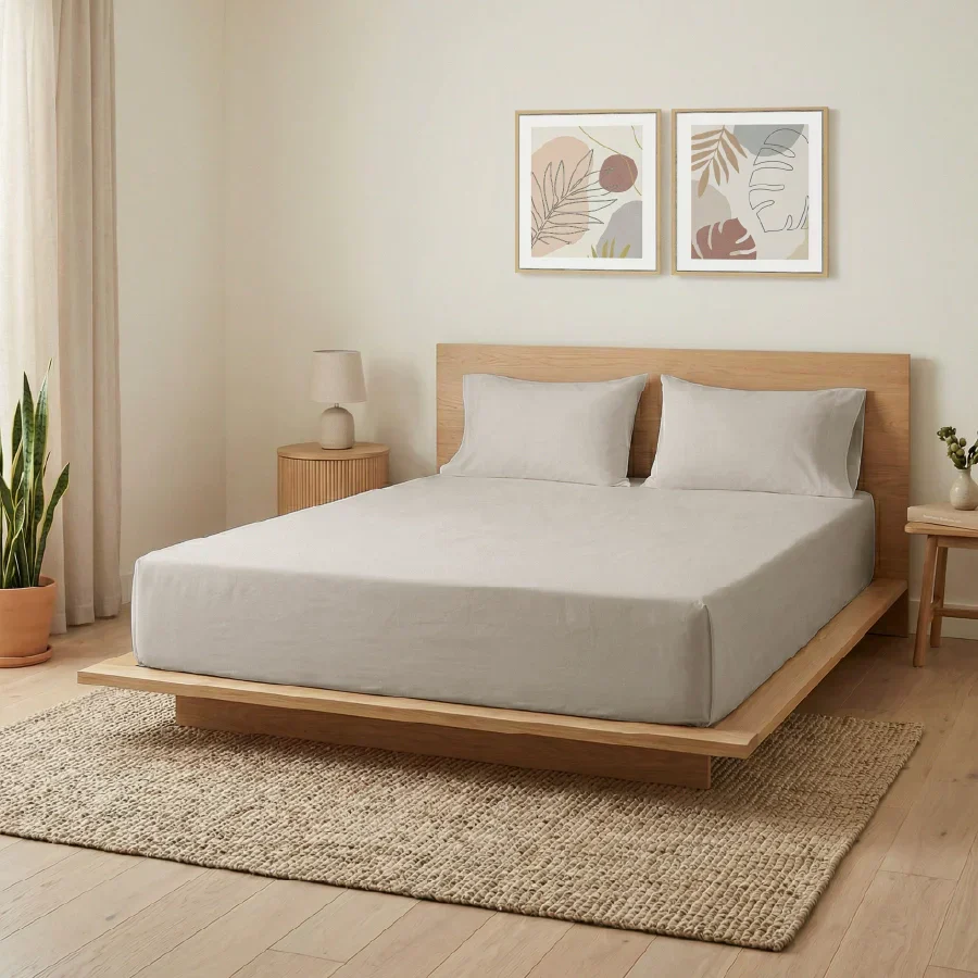 Bedsheet Set | 200TC Percale | 100% Cotton Single Size Bedsheet + 1 Pillow Case - Image 18