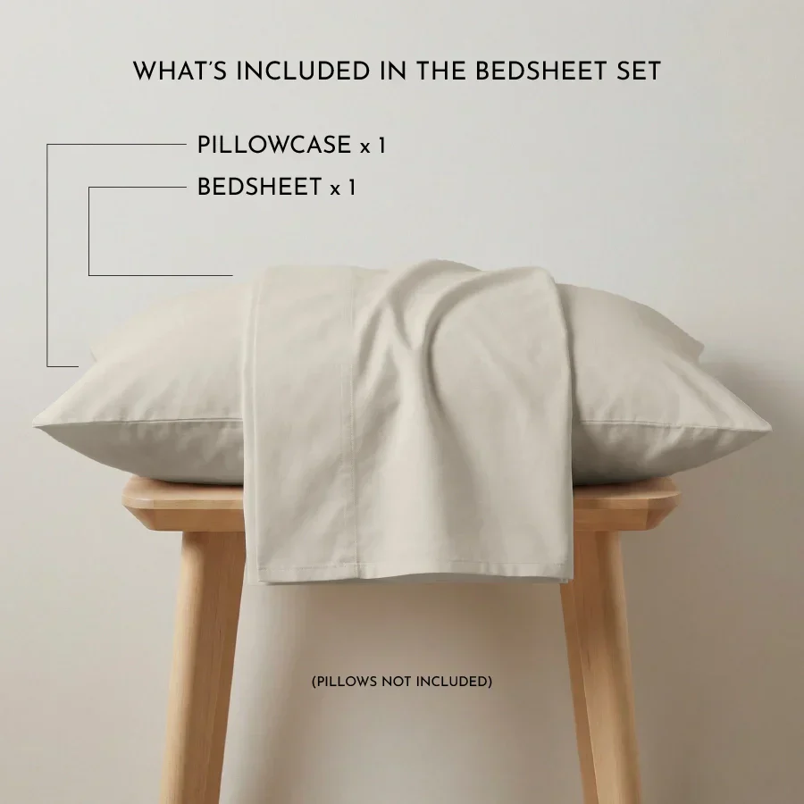 Bedsheet Set | 200TC Percale | 100% Cotton Single Size Bedsheet + 1 Pillow Case - Image 21