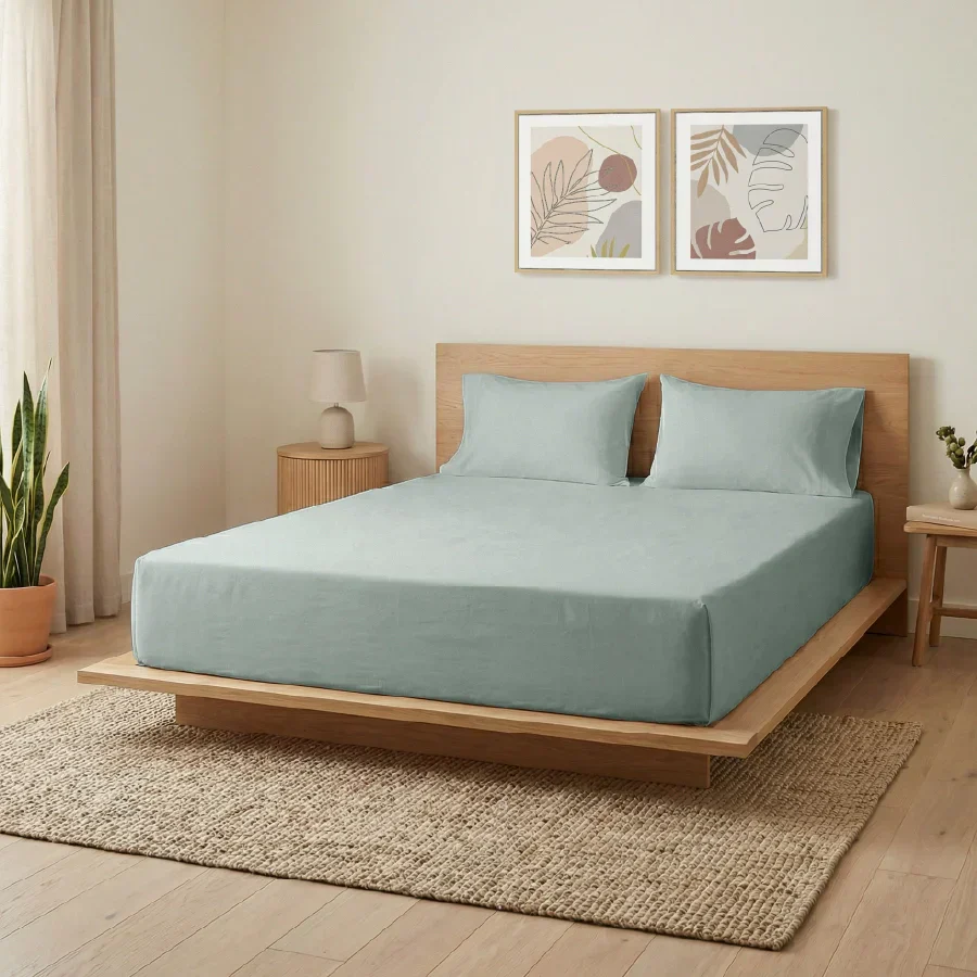 Bedsheet Set | 200TC Percale | 100% Cotton Single Size Bedsheet + 1 Pillow Case - Image 34