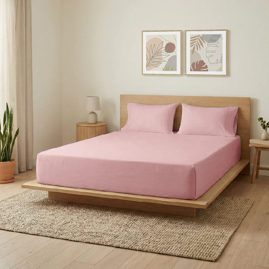 Bedsheet Set | 200TC Percale | 100% Cotton Single Size Bedsheet + 1 Pillow Case - Image 50