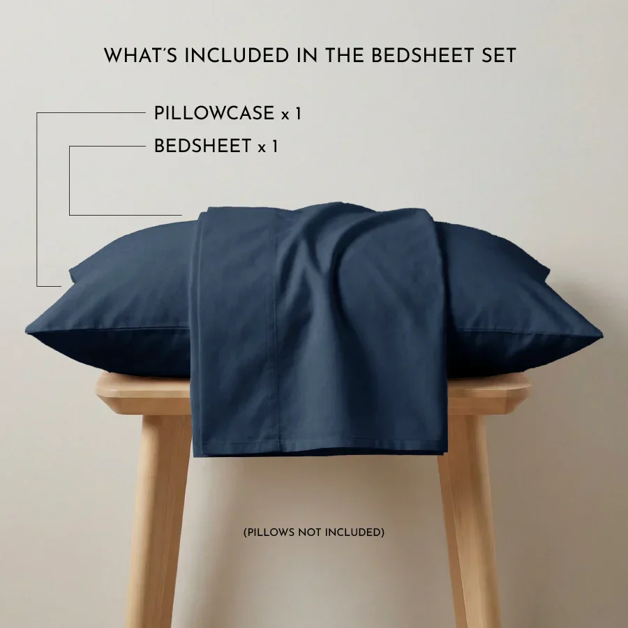Bedsheet Set | 200TC Percale | 100% Cotton Single Size Bedsheet + 1 Pillow Case - Image 61