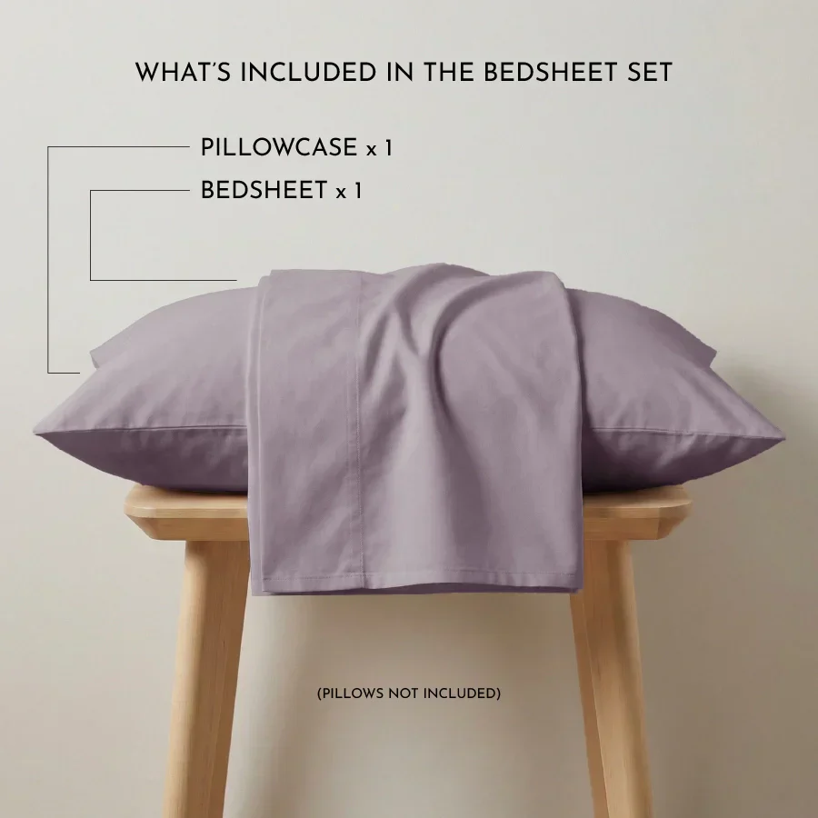 Bedsheet Set | 200TC Percale | 100% Cotton Single Size Bedsheet + 1 Pillow Case - Image 69