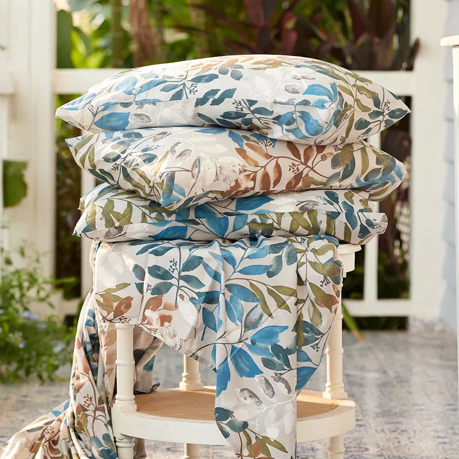 Bedsheet Set | Blooming Rowan Leaves | 100% Cotton Single Size Bedsheet with 1 Pillow Case - Image 2