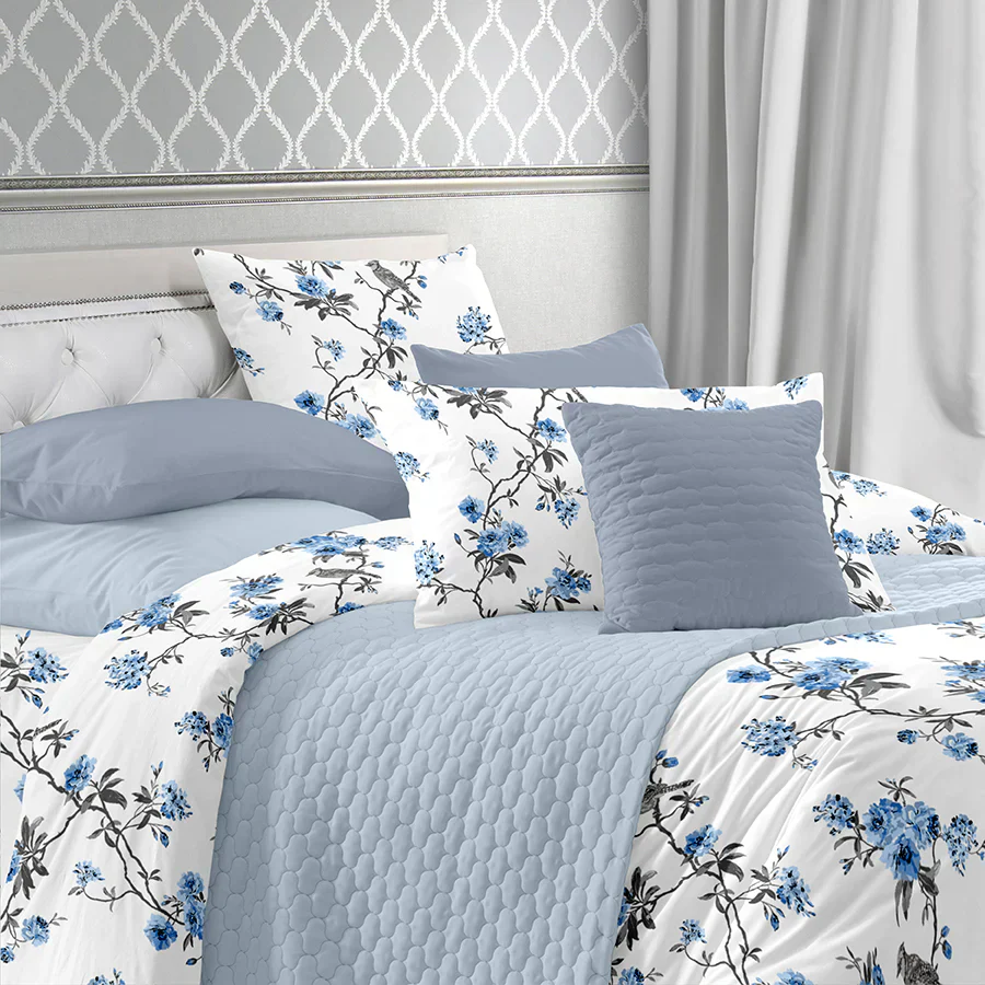 Bedsheet Set | Cherry Blossom | 100% Cotton Single Size Bedsheet with 1 Pillow Case - Image 9