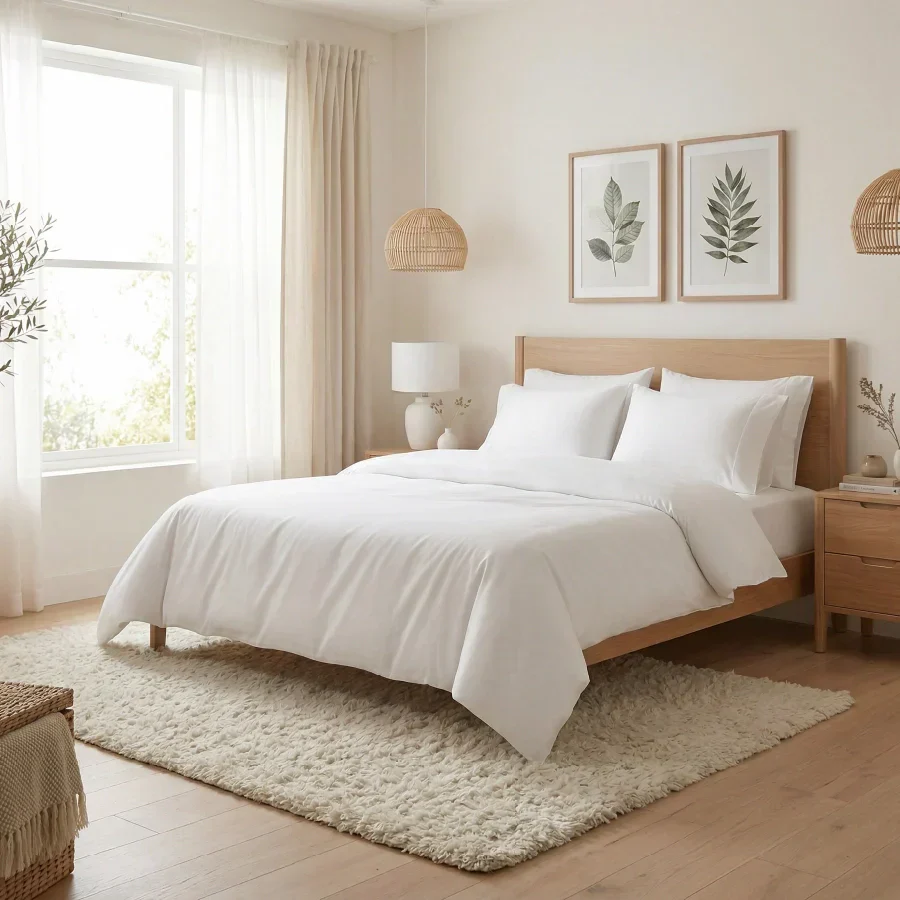 Bedsheet Set | 400TC Solid | 100% Cotton Single Size Bedsheet + 1 Pillow Case - Single - Image 24