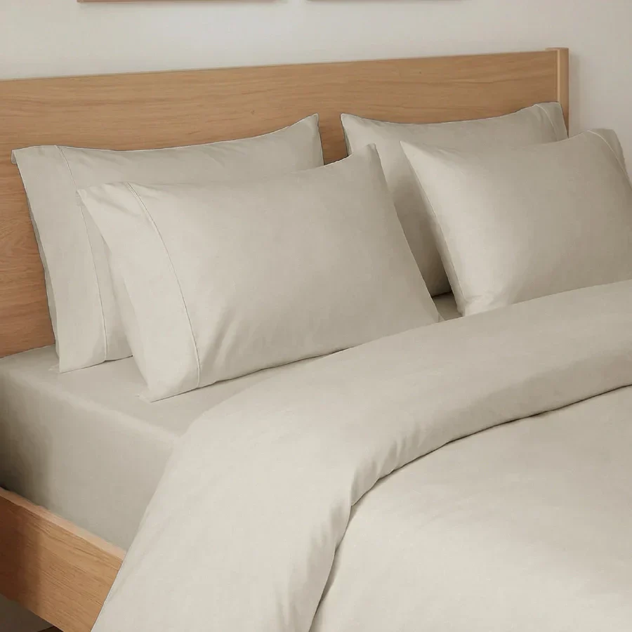Bedsheet Set | 400TC Solid | 100% Cotton Single Size Bedsheet + 1 Pillow Case - Single - Image 38