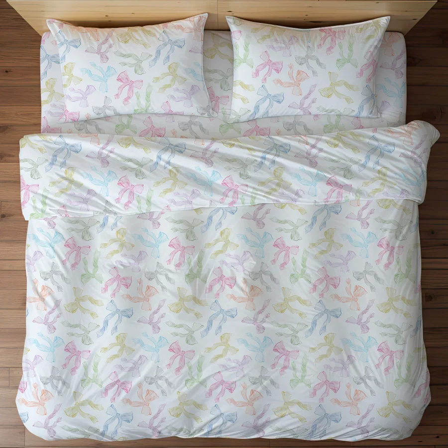 Bedsheet Set | Bow | 100% Cotton Single Size Bedsheet with 1 Pillow Case - Image 3