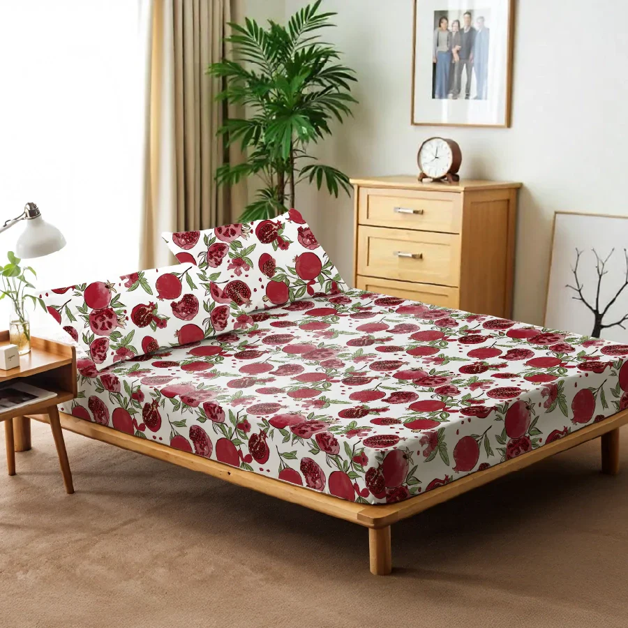 Bedsheet Set | Garnet Bloom White | 100% Cotton Single Size Bedsheet with 1 Pillow Case - Image 4