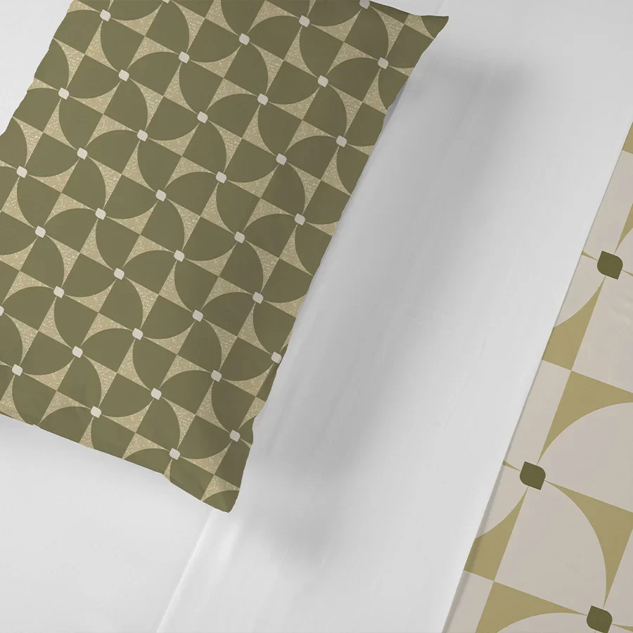 Bedsheet Set | Geo Floral | 100% Cotton Single Size Bedsheet with 1 Pillow Case - Image 3