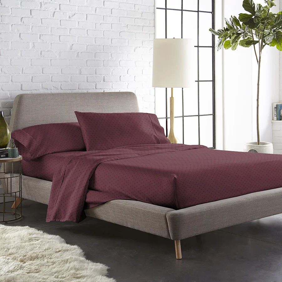 Bedsheet Set | Swiss Dot | 100% Cotton Single Size Bedsheet + 1 Pillow Case | 300TC - Single - Image 13
