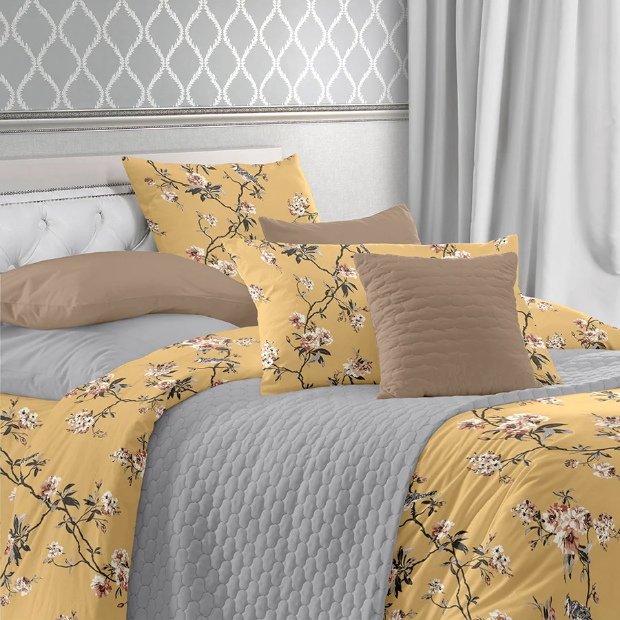 Bedsheet Set | Cherry Blossom | 100% Cotton King Size Bedsheet + 2 Pillow Cases - Image 11