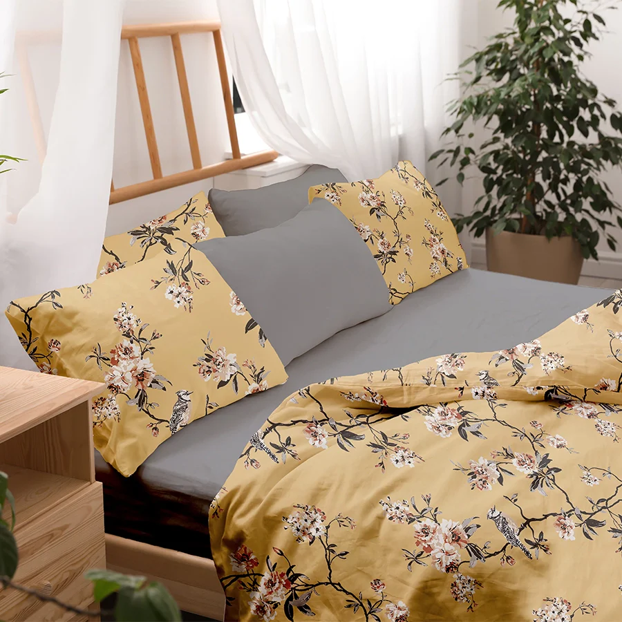 Bedsheet Set | Cherry Blossom | 100% Cotton King Size Bedsheet + 2 Pillow Cases - Image 13