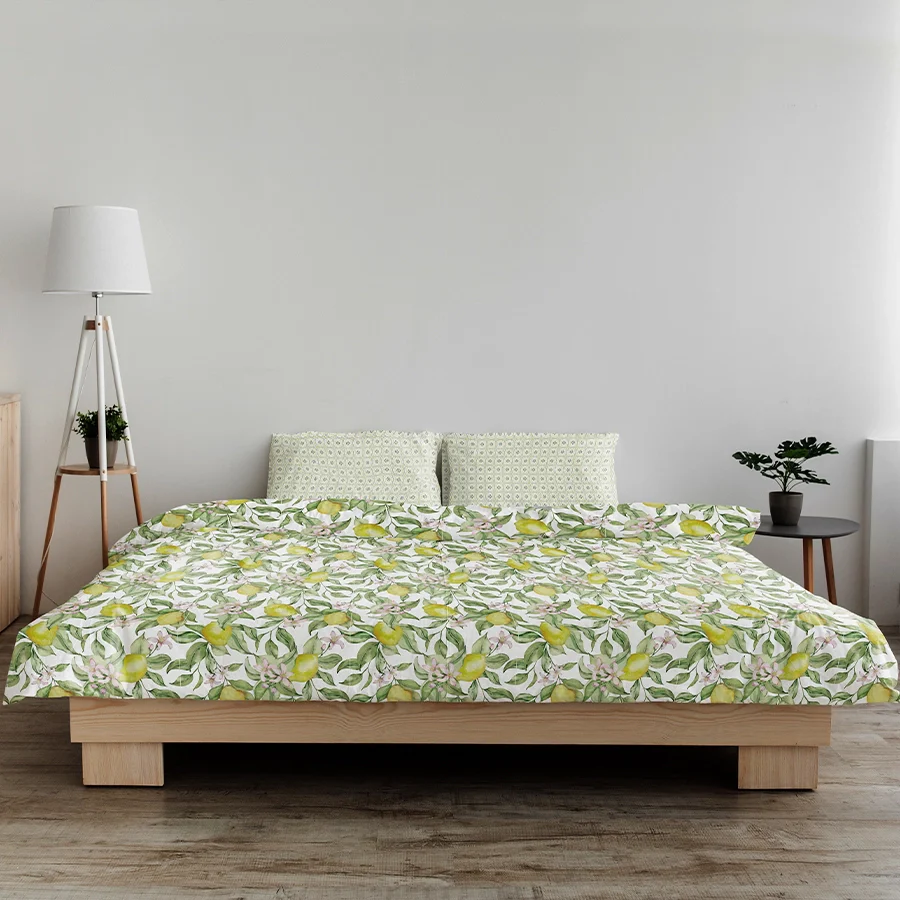 Duvet Cover | Lemon Ridge | 100% Cotton | Size : Double - Image 3