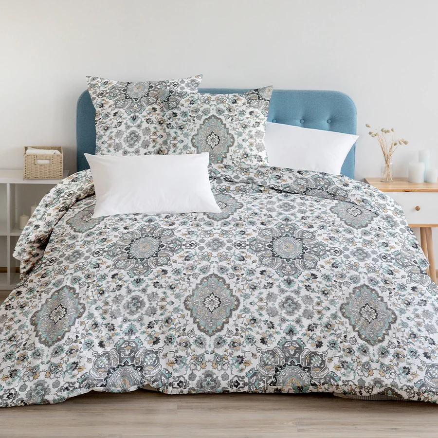 Duvet Cover | Medallion Earth | 100% Cotton | Size : Double