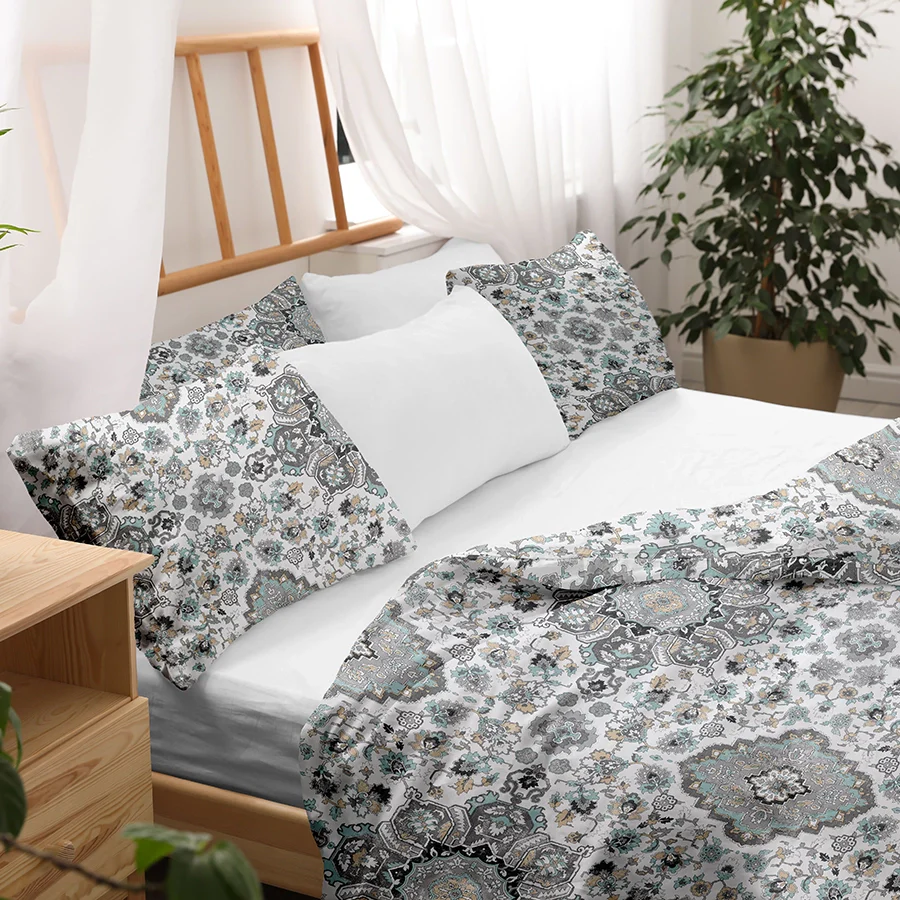 Duvet Cover | Medallion Earth | 100% Cotton | Size : Double - Image 2