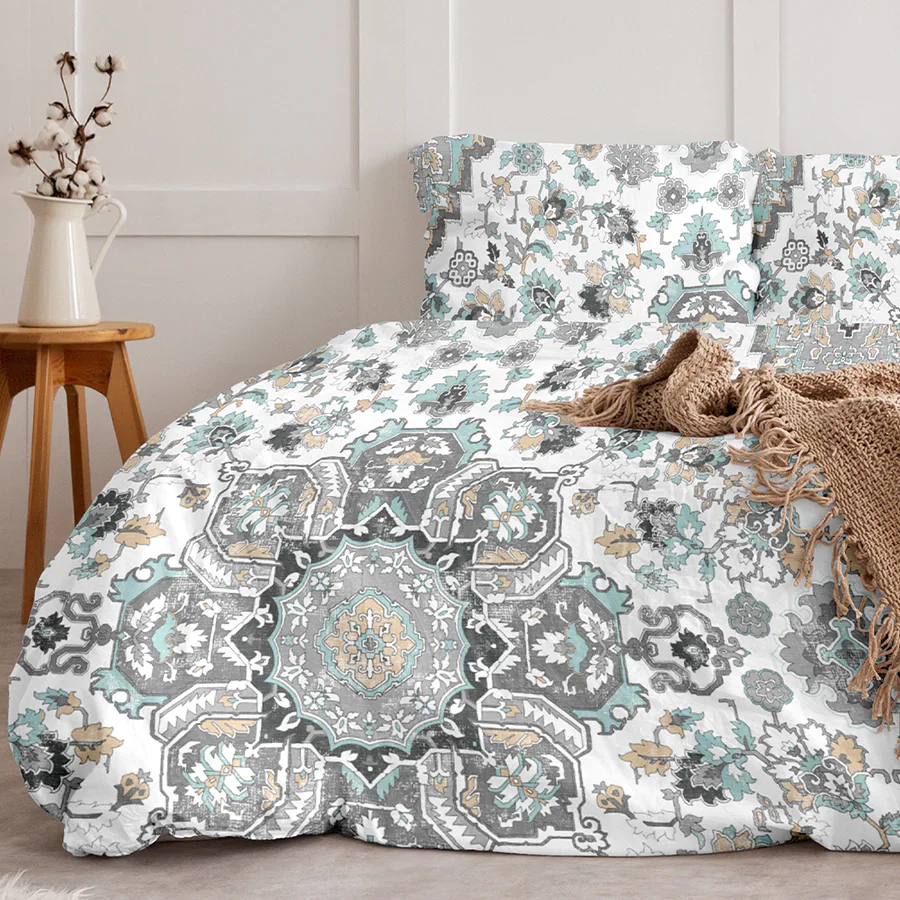 Duvet Cover | Medallion Earth | 100% Cotton | Size : Double - Image 4
