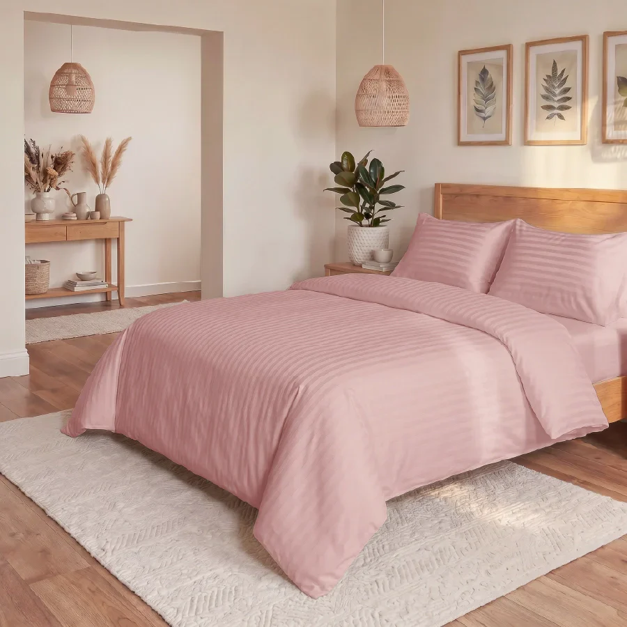 Duvet Cover | Striped Luxe | 100% Cotton | Size : Double | 300TC - Image 12