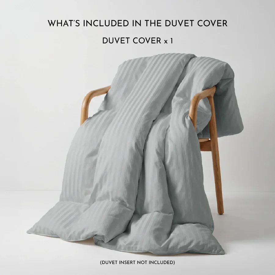 Duvet Cover | Striped Luxe | 100% Cotton | Size : Double | 300TC - Image 18