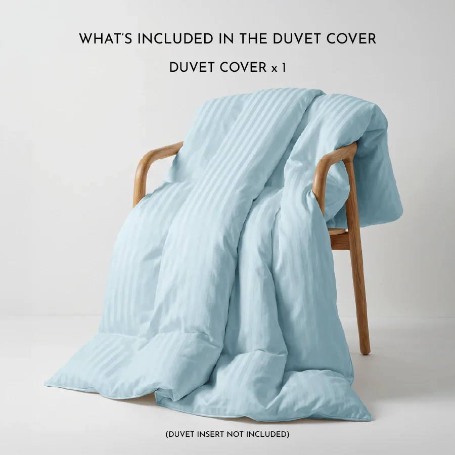 Duvet Cover | Striped Luxe | 100% Cotton | Size : Double | 300TC - Image 4