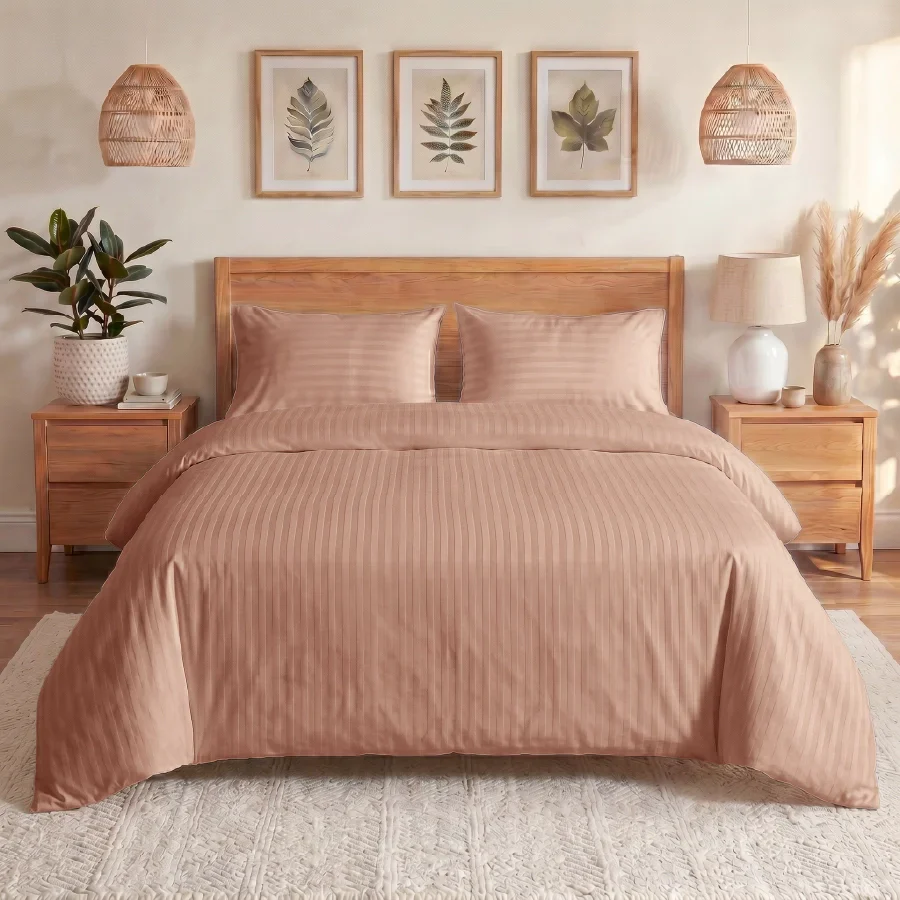 Duvet Cover | Striped Luxe | 100% Cotton | Size : Double | 300TC - Image 50