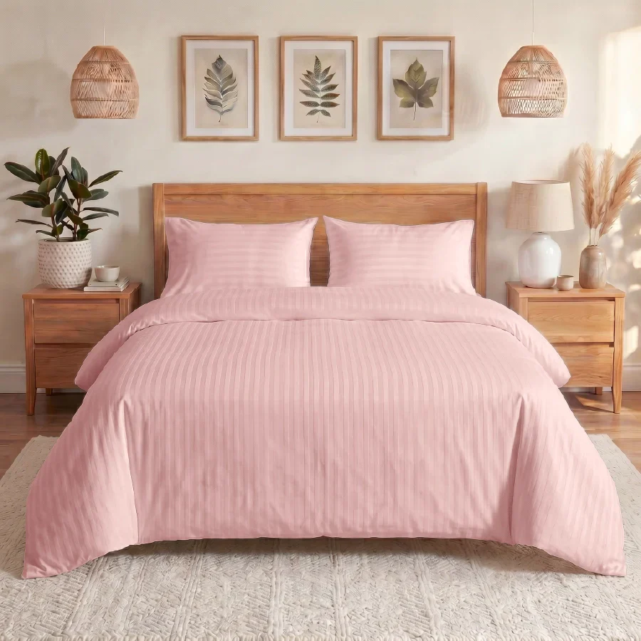 Duvet Cover | Striped Luxe | 100% Cotton | Size : Double | 300TC - Image 8