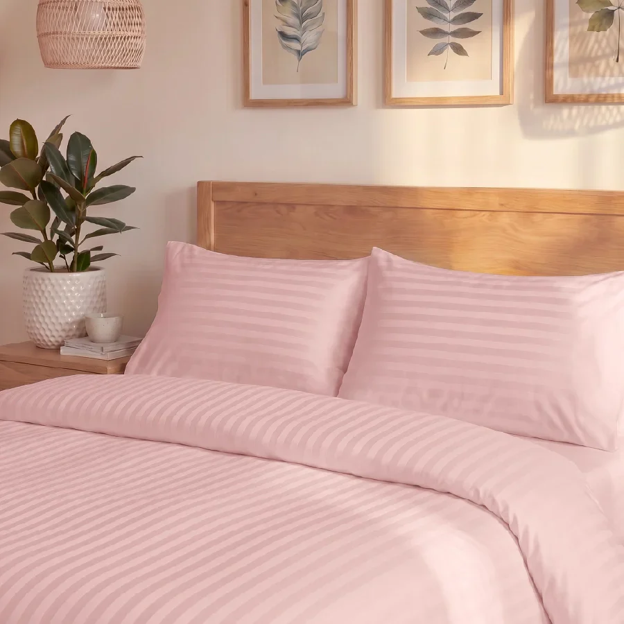 Duvet Cover | Striped Luxe | 100% Cotton | Size : Double | 300TC - Image 9