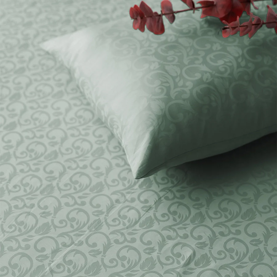 Duvet Cover | Blooming Coral Jacquard | 100% Cotton | Size : Double | 300TC - Image 17