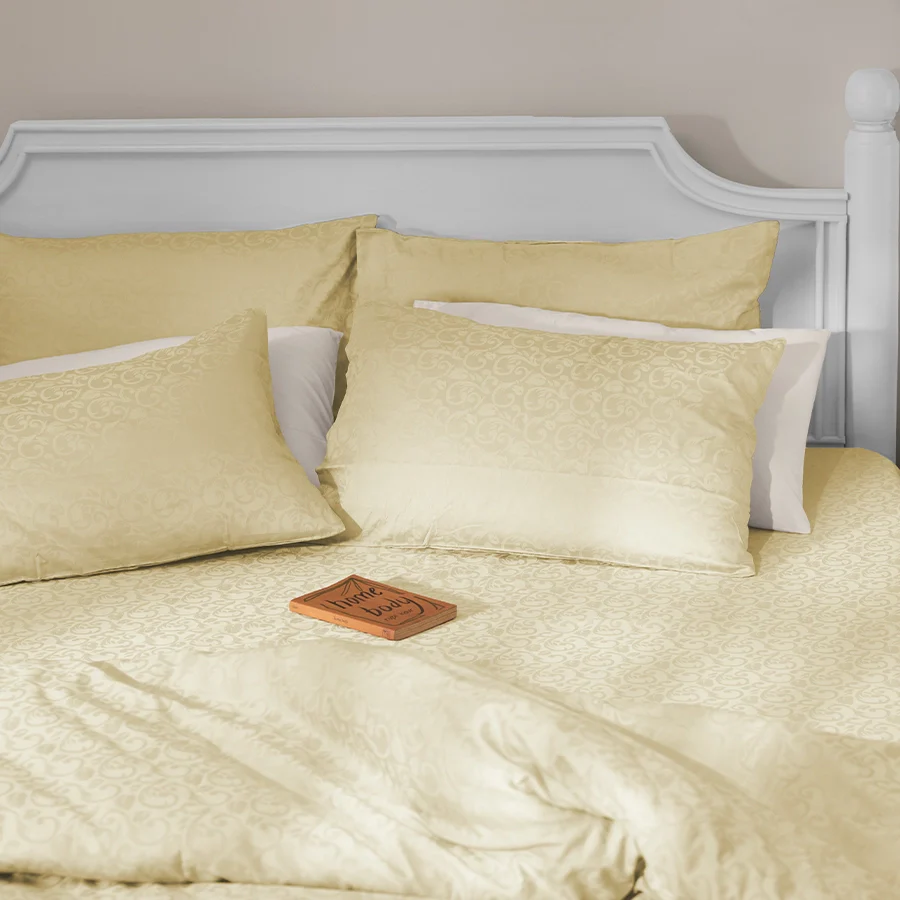 Duvet Cover | Blooming Coral Jacquard | 100% Cotton | Size : Double | 300TC - Image 28