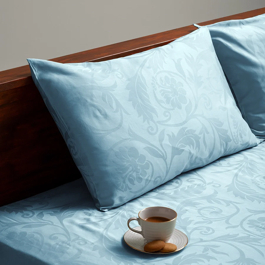 Duvet Cover | Bold Floral Jacquard | 100% Cotton | Size : Double | 300TC - Image 27