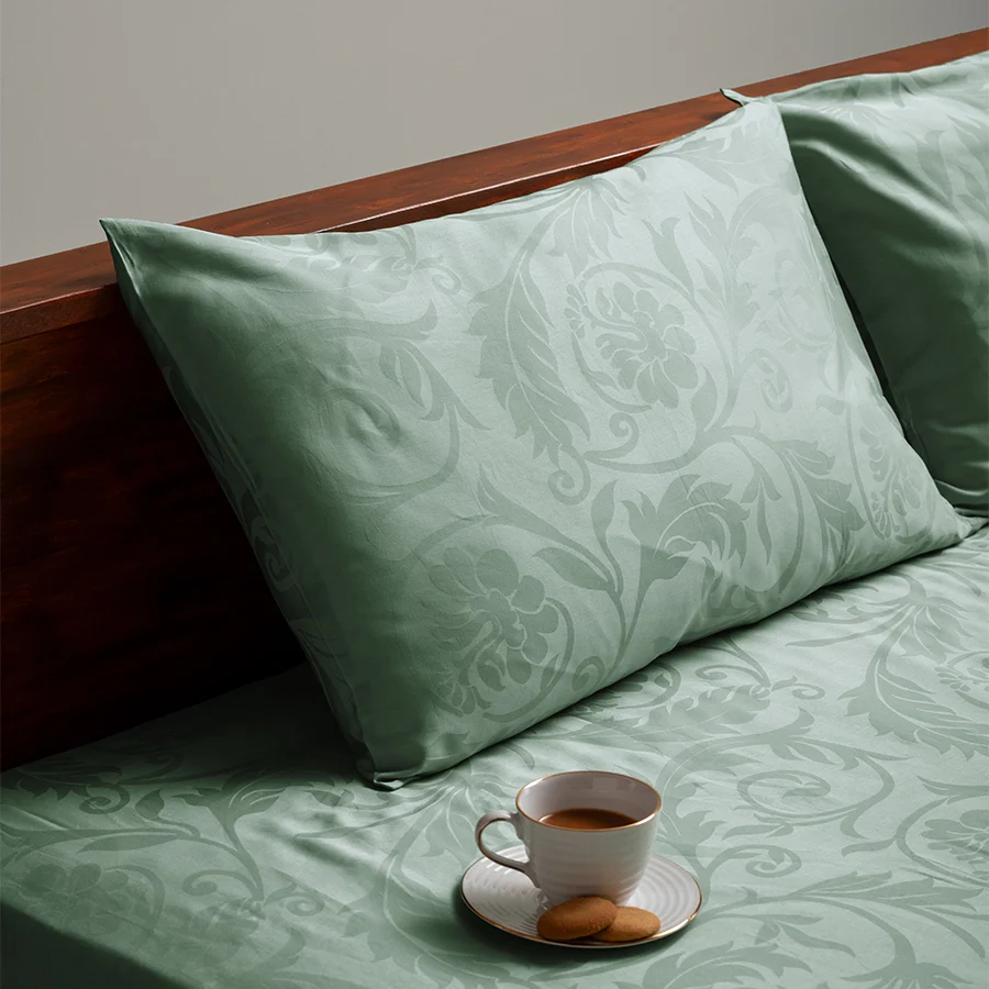 Duvet Cover | Bold Floral Jacquard | 100% Cotton | Size : Double | 300TC - Image 33