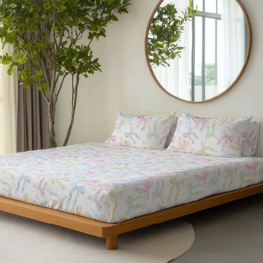 Duvet Cover | Bow | 100% Cotton | Size : Double - Image 4