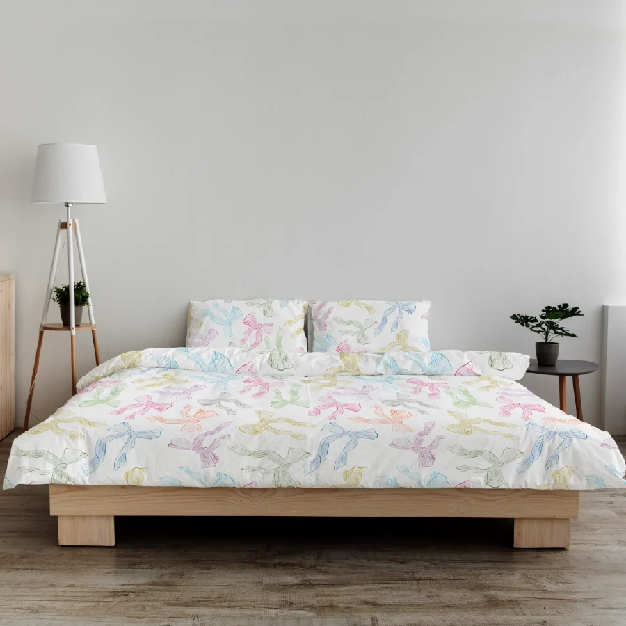 Duvet Cover | Bow | 100% Cotton | Size : Double - Image 5
