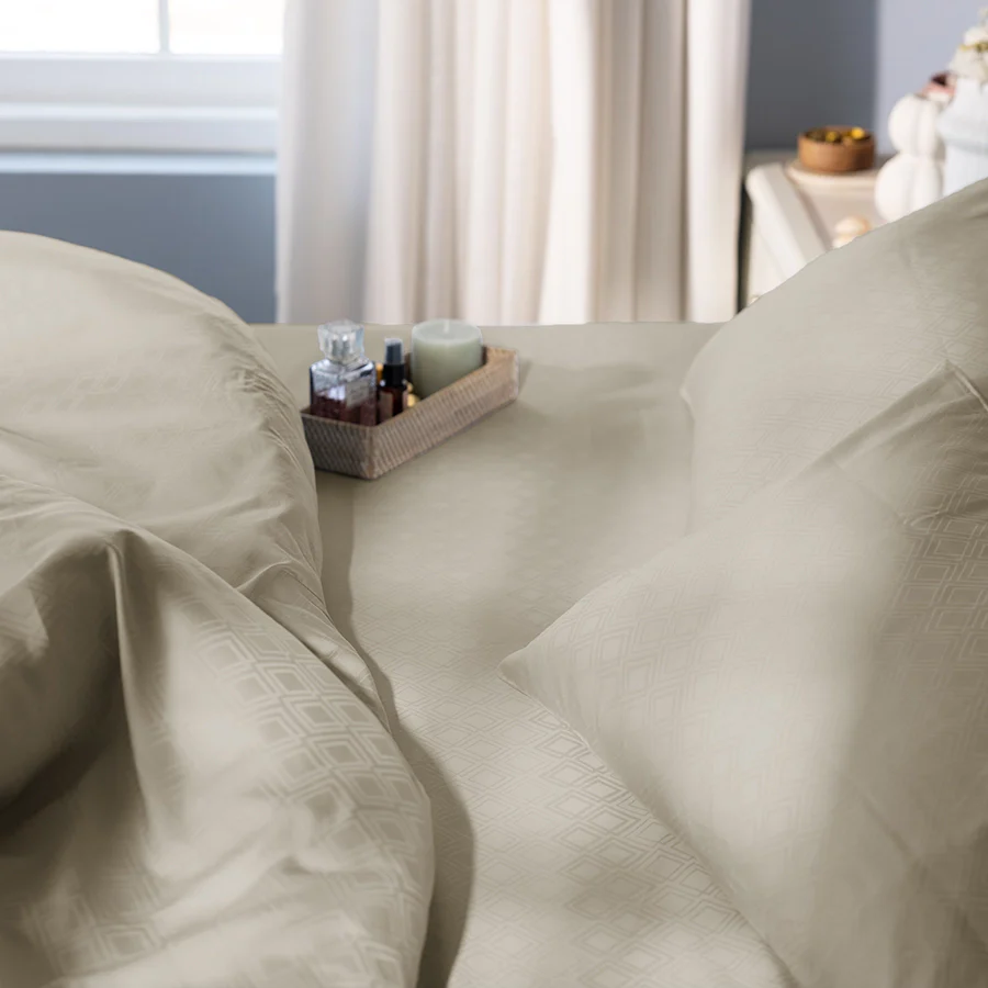 Duvet Cover | Dazzling Diamond Jacquard | 100% Cotton | Size : Double | 300TC