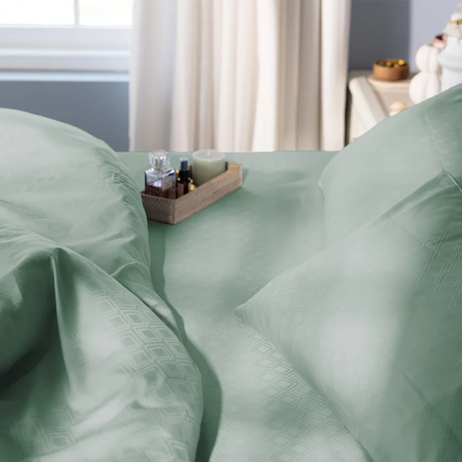 Duvet Cover | Dazzling Diamond Jacquard | 100% Cotton | Size : Double | 300TC - Image 21