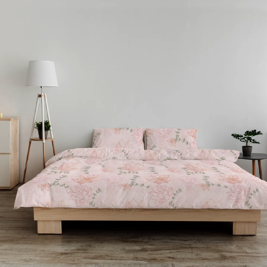 Duvet Cover | Elegant Floral | 100% Cotton | Size : Double - Image 3