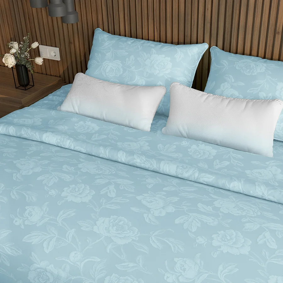 Duvet Cover | Jacquard Rose | 100% Cotton | Size : Double | 300TC - Image 27