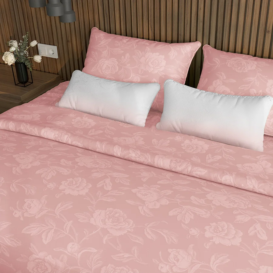 Duvet Cover | Jacquard Rose | 100% Cotton | Size : Double | 300TC - Image 9